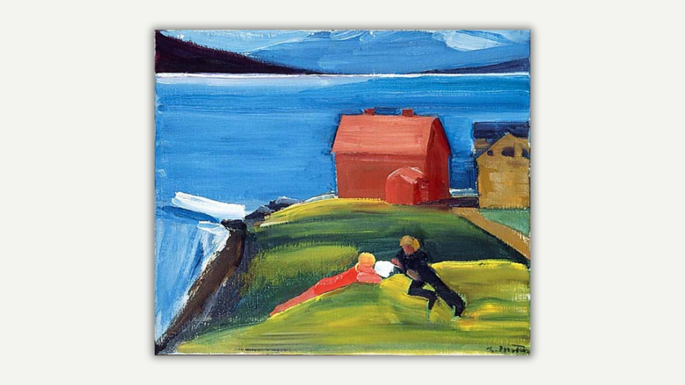 *Fólk í landslagi*, Louisa Matthiasdottir, 1978.